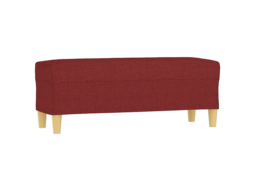 Panca Rosso Vino 100x35x41 cm in Tessuto