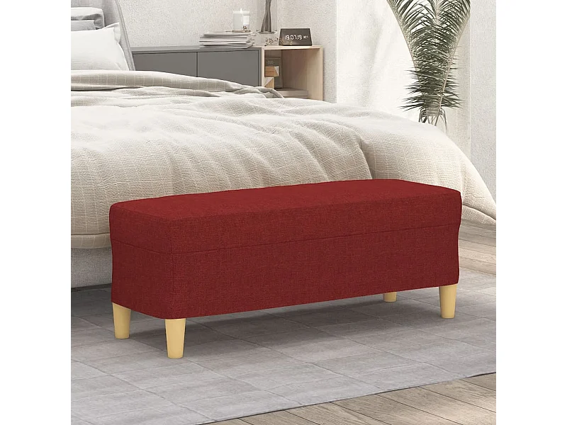 Banc Rouge bordeaux 100x35x41 cm Tissu