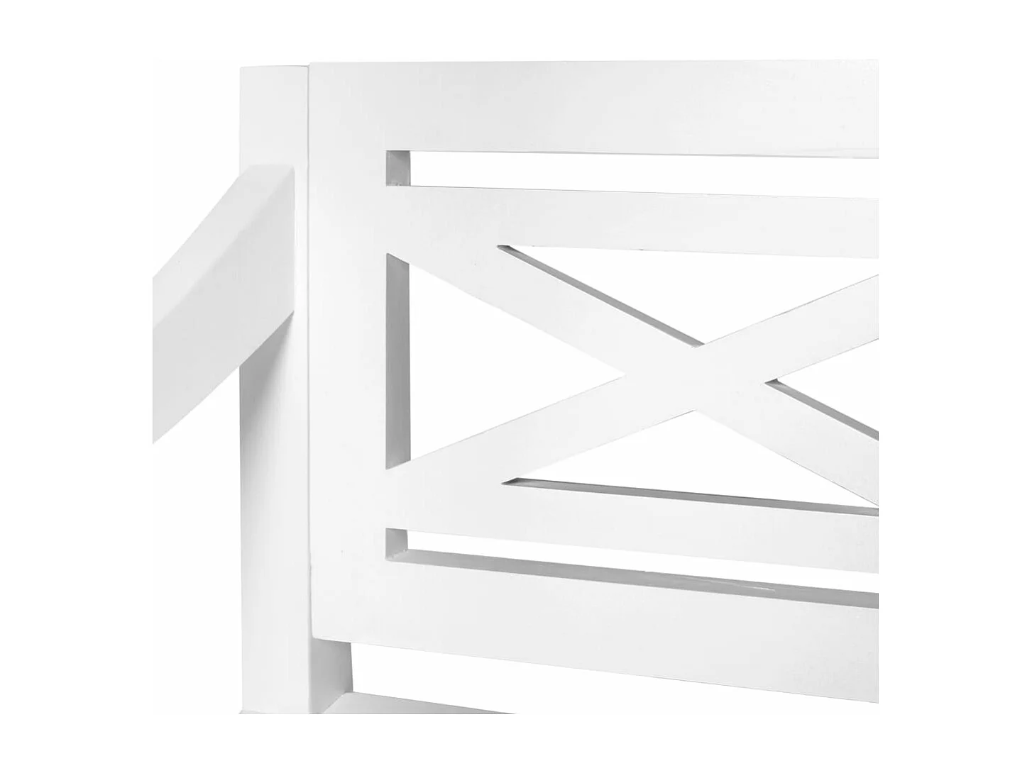 Banc Batavia 123 cm Bois d'acajou massif Blanc