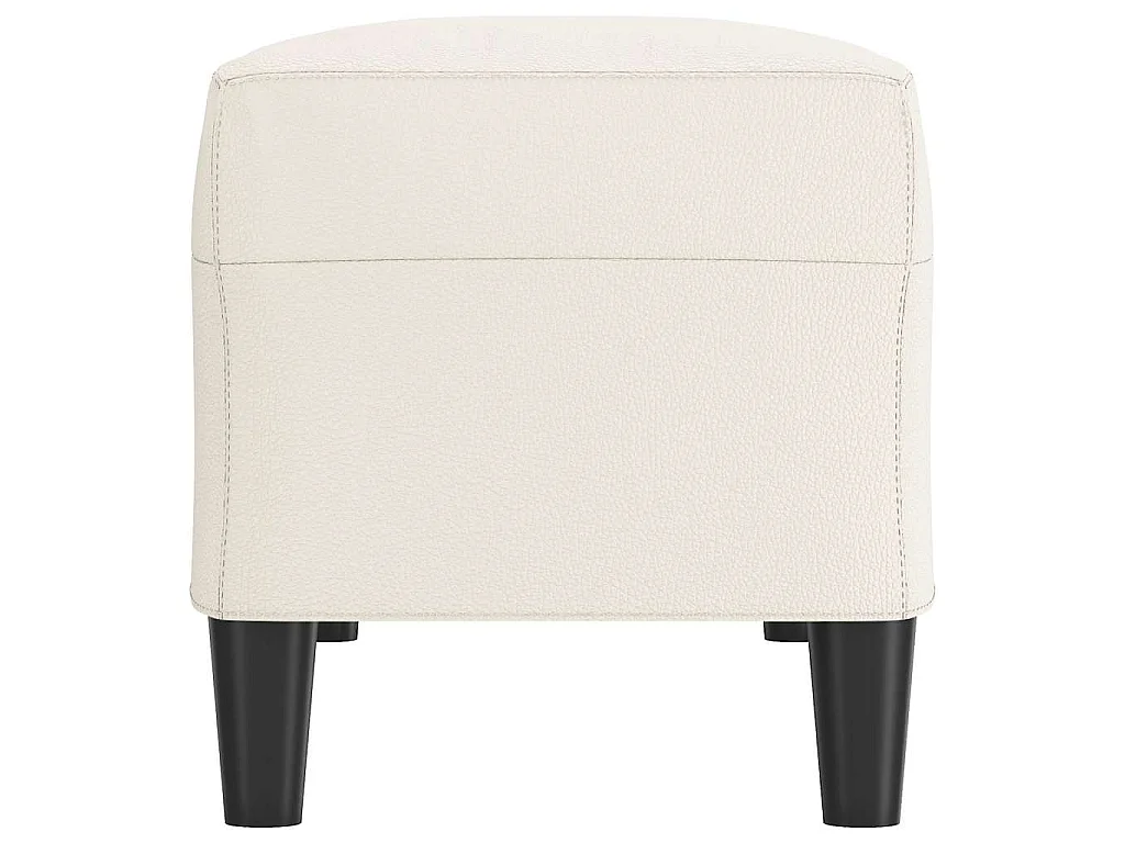 Bankje 100x35x41 cm kunstleer crèmekleurig