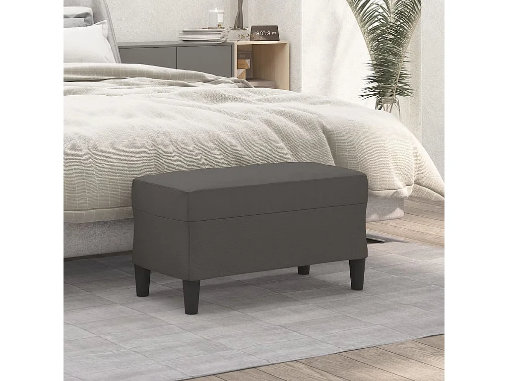 Banc Gris 70x35x41 cm Similicuir
