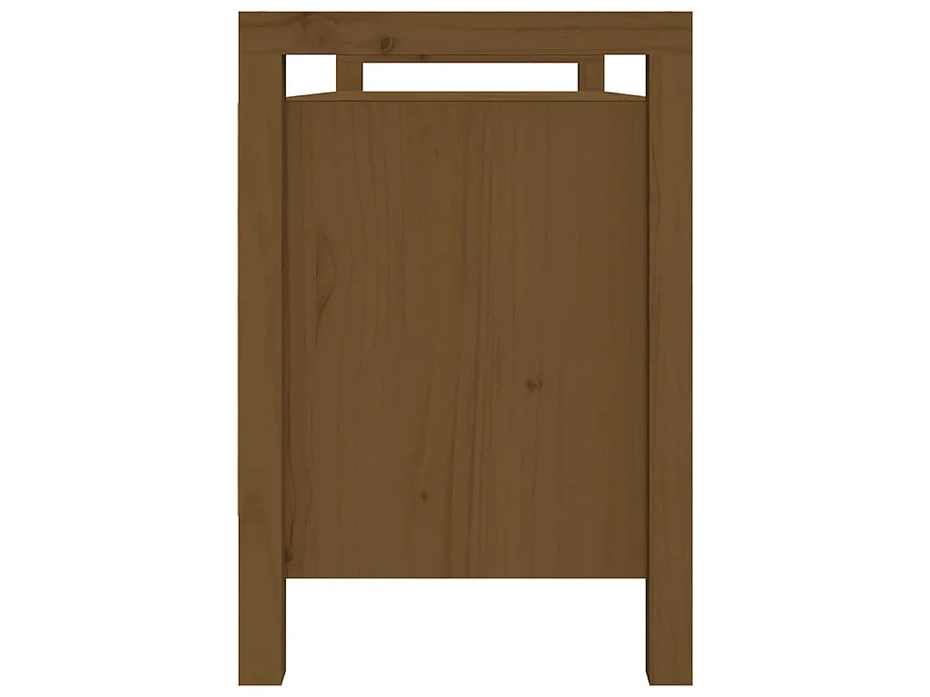 Halbankje 110x40x60 cm massief grenenhout honingbruin