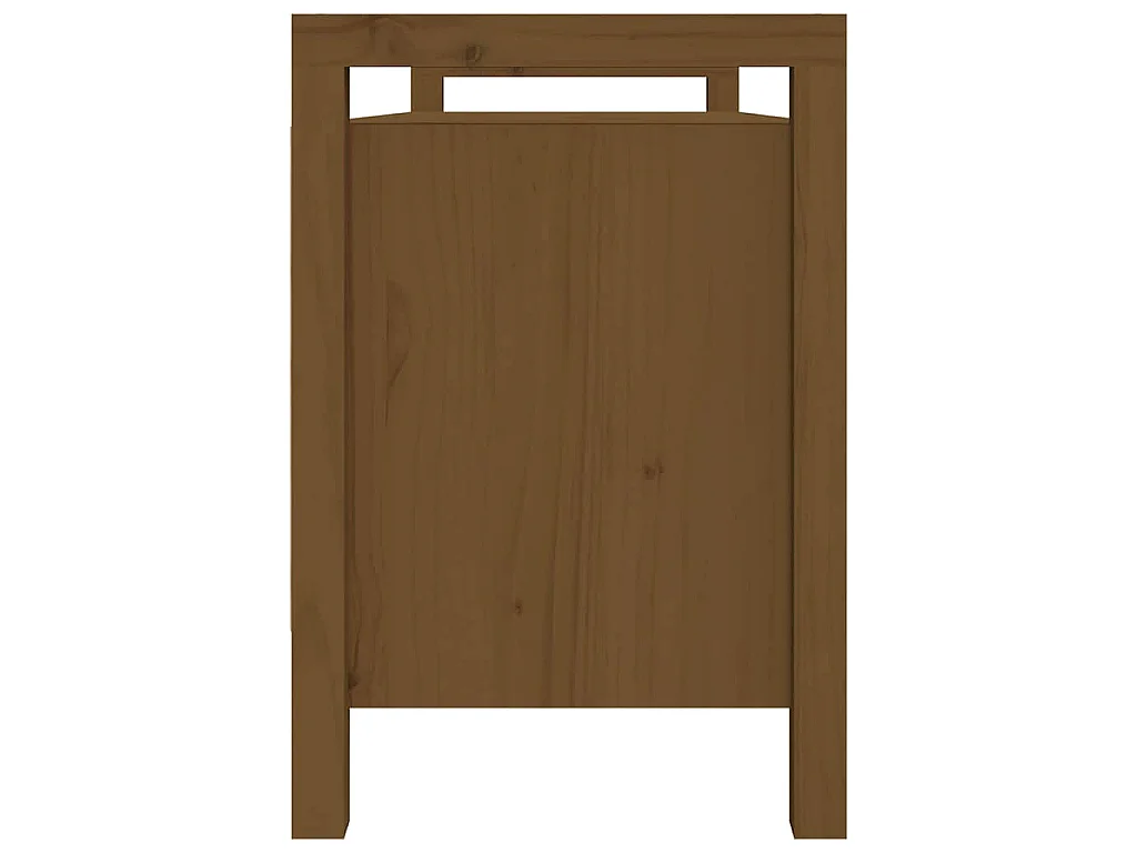 Halbankje 110x40x60 cm massief grenenhout honingbruin