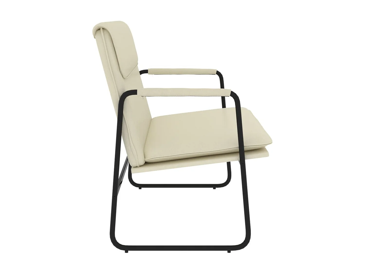 Sitzbank Creme 100x64x80 cm Kunstleder