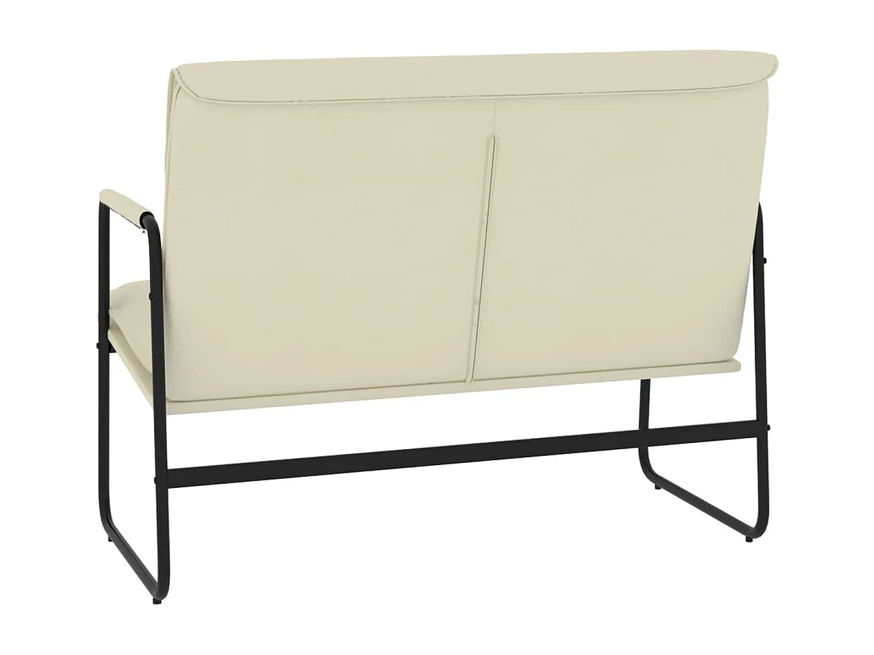 Sitzbank Creme 100x64x80 cm Kunstleder