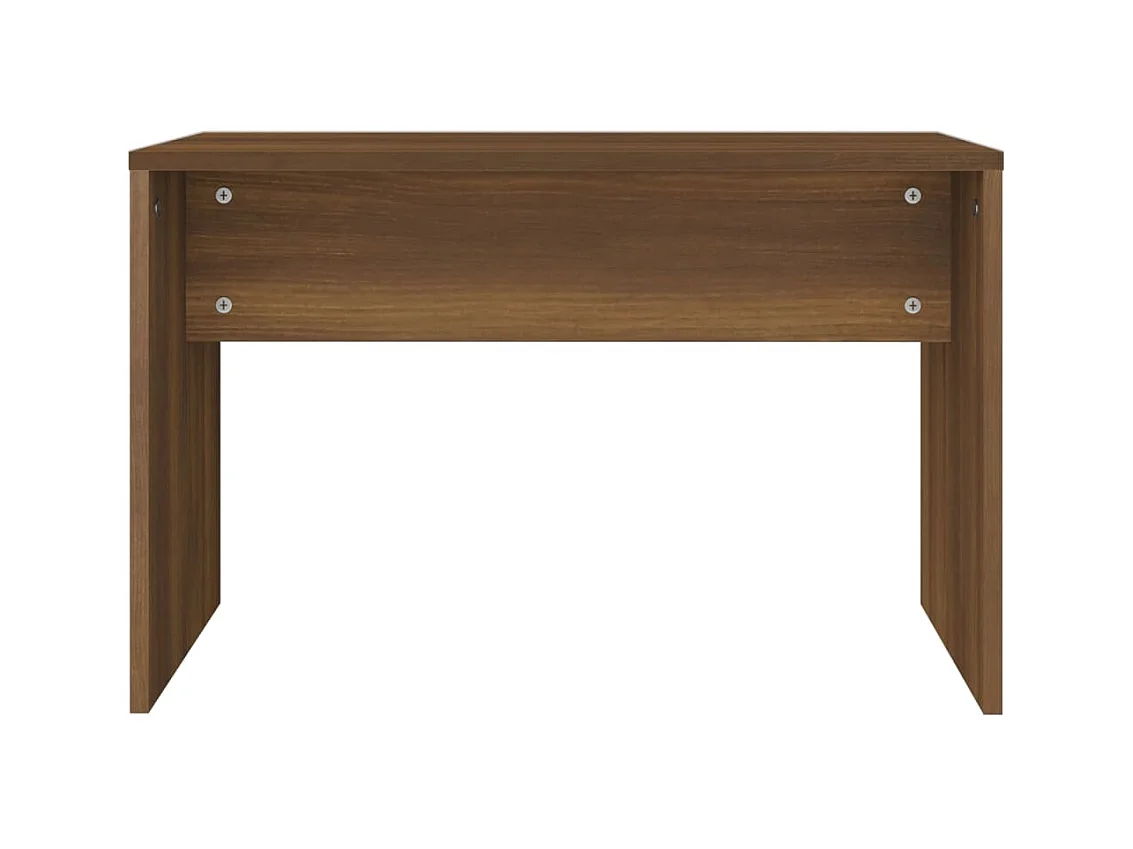 Taburete de tocador contrachapada marrón roble 70x35x45 cm