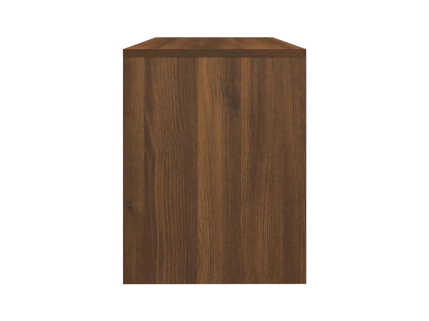 Taburete de tocador contrachapada marrón roble 70x35x45 cm