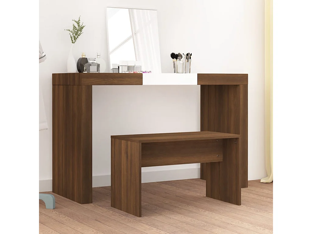 Tabouret de toilette Chêne marron 70x35x45 cm Bois d'ingénierie