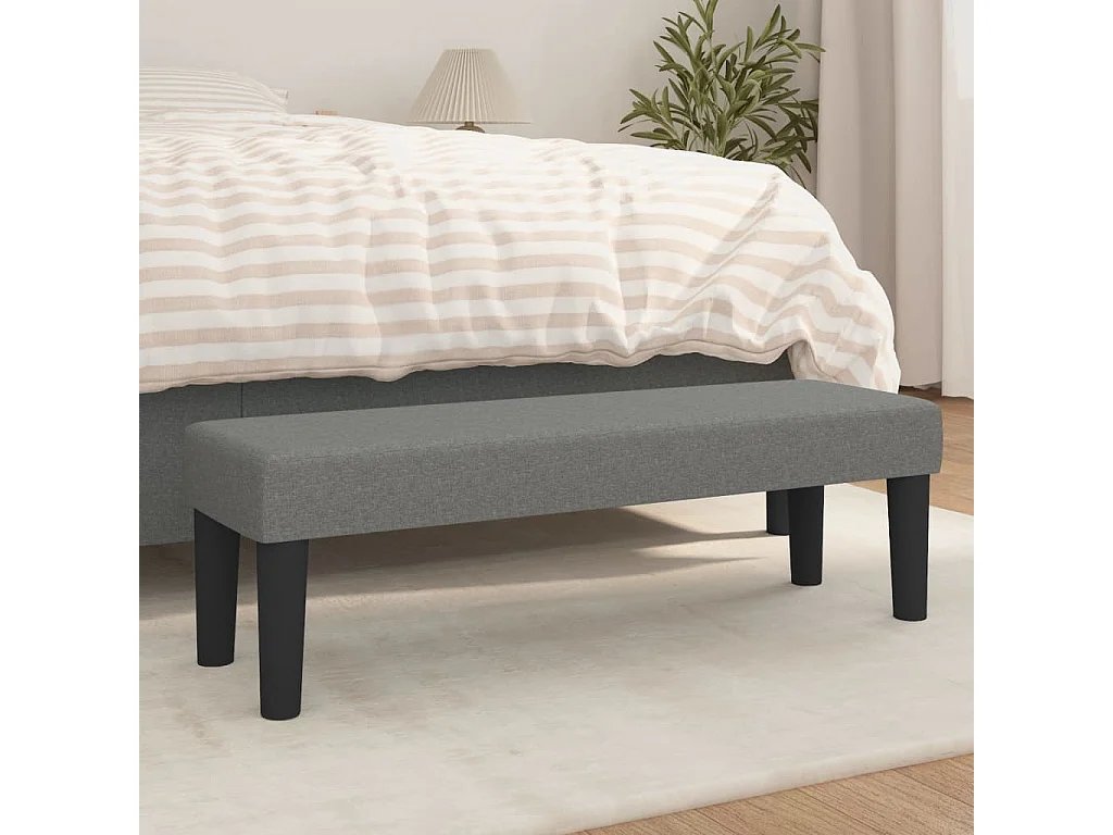 Banc Gris foncé 100x30x30 cm Tissu