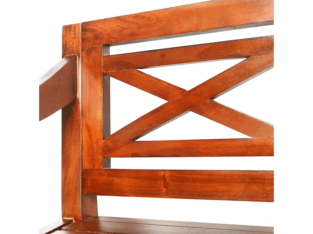 Panchina Batavia 98 cm Legno Massello di Mogano Marrone Scuro