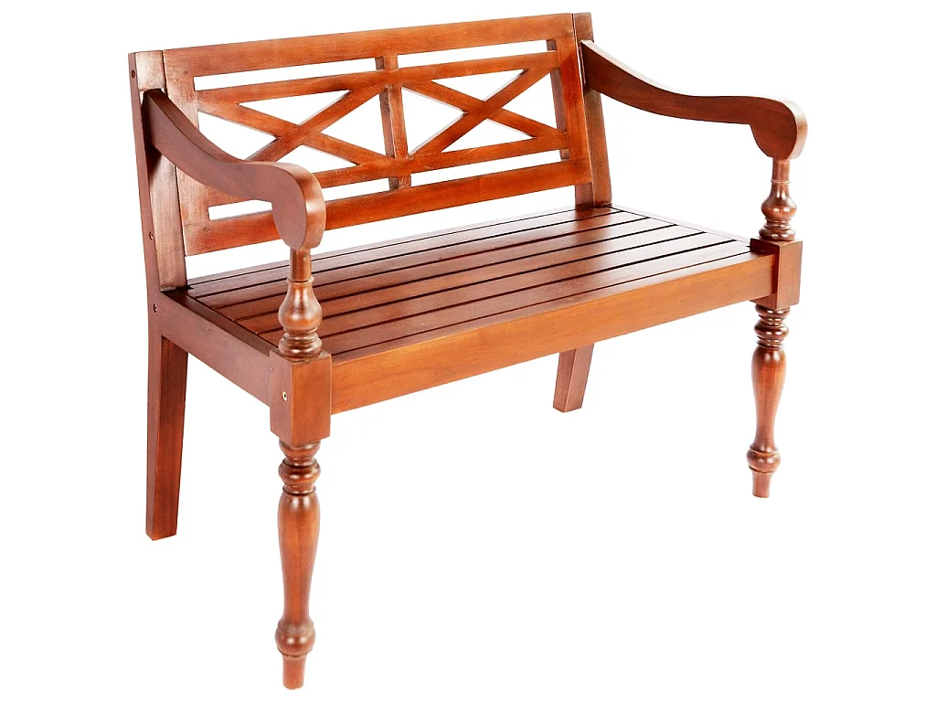 Batavia-Sitzbank 98 cm Mahagoni Massivholz Dunkelbraun