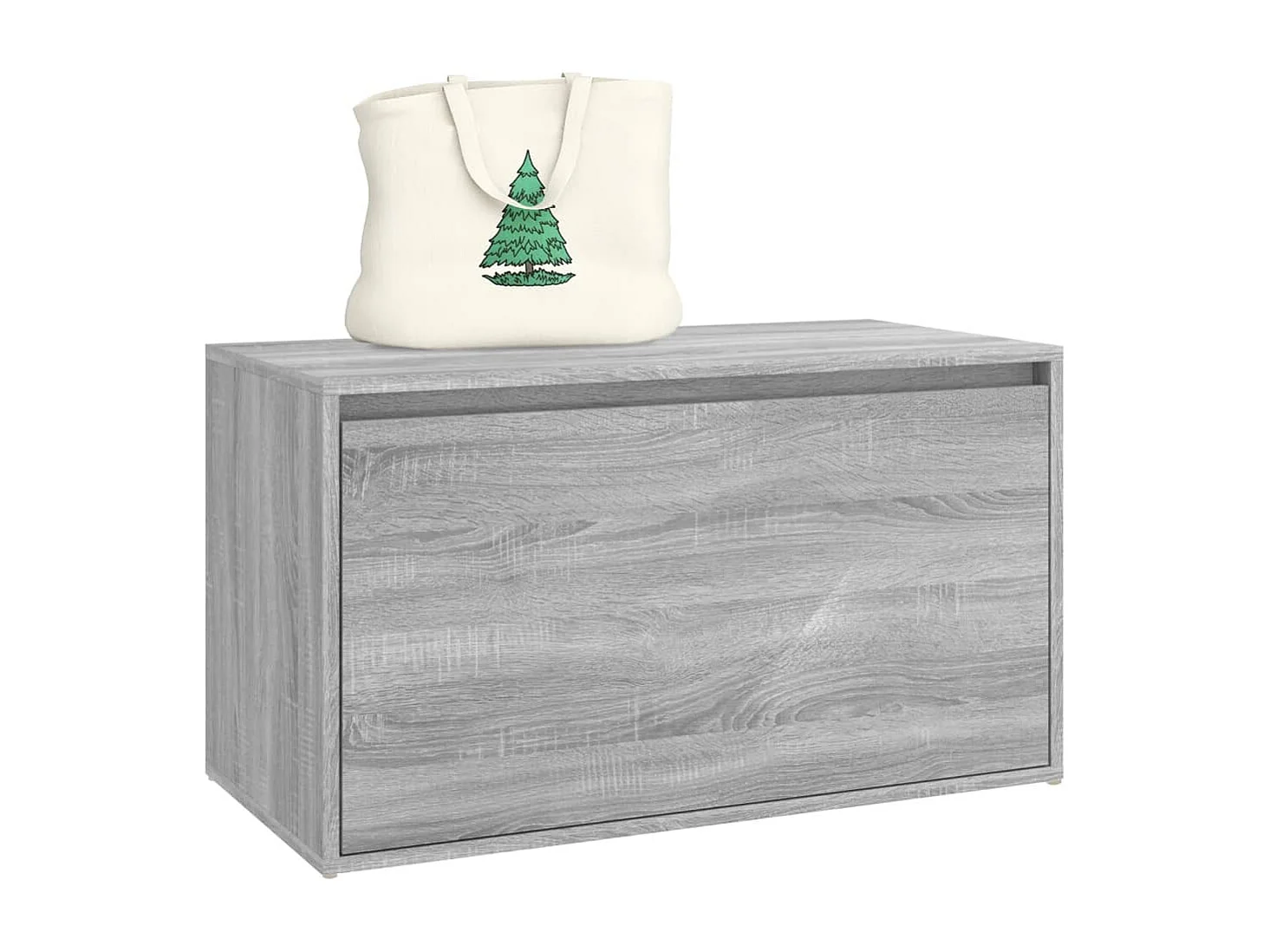 Halbankje 80x40x45 cm bewerkt hout grijs sonoma eikenkleurig