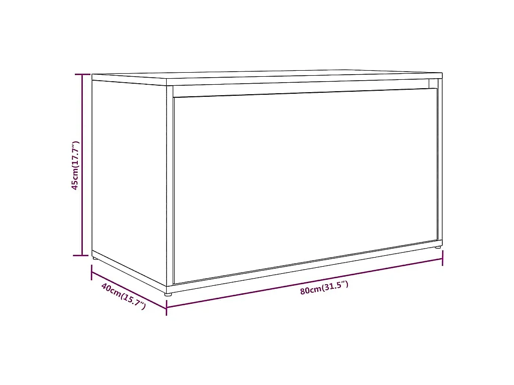 Banc d'entrée 80x40x45 cm Sonoma gris Bois d'ingénierie