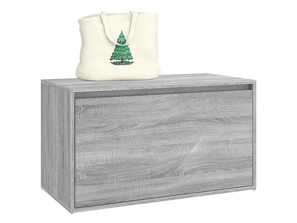 Halbankje 80x40x45 cm bewerkt hout grijs sonoma eikenkleurig