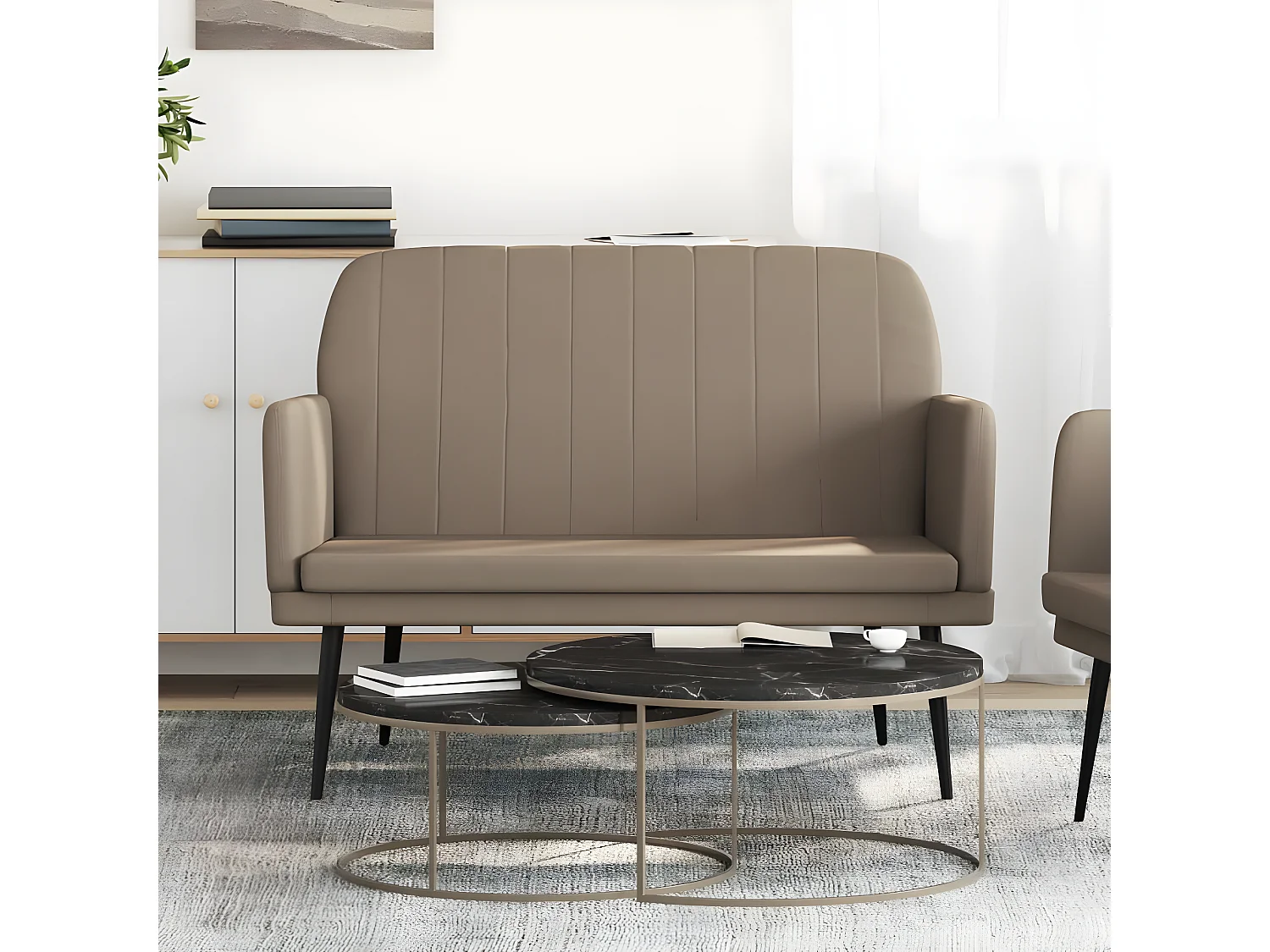 Banc Cappuccino 107x80x81 cm Similicuir