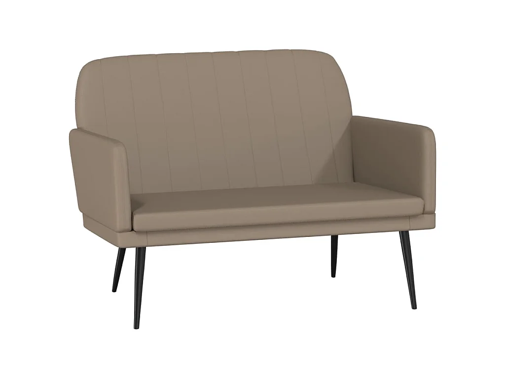 Sitzbank Cappuccino-Braun 107x80x81 cm Kunstleder