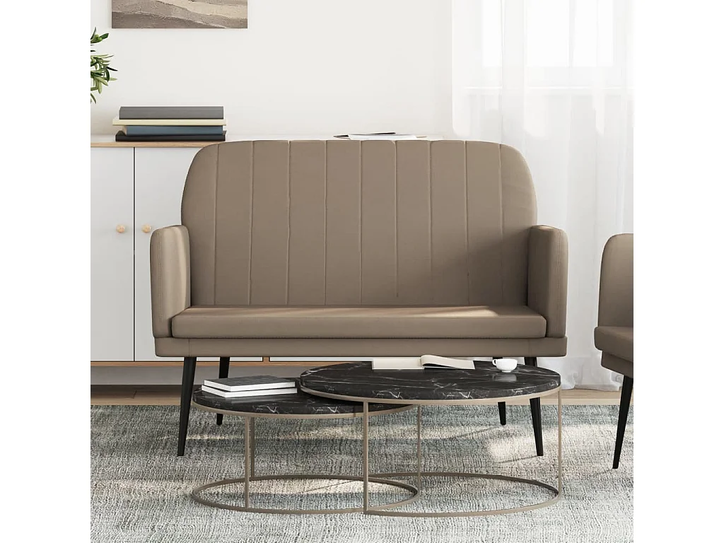 Sitzbank Cappuccino-Braun 107x80x81 cm Kunstleder