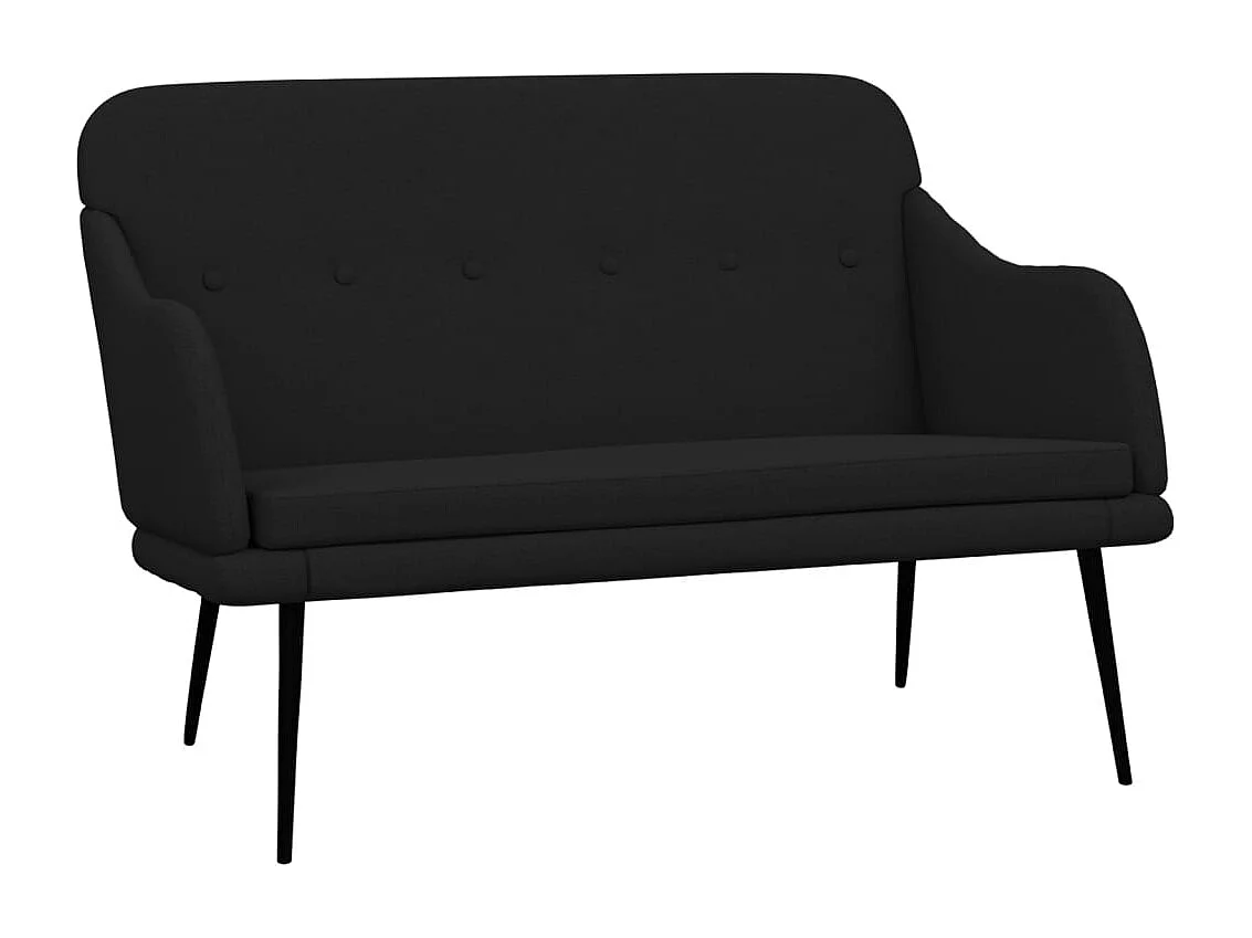 Banc Noir 110x76x80 cm Tissu