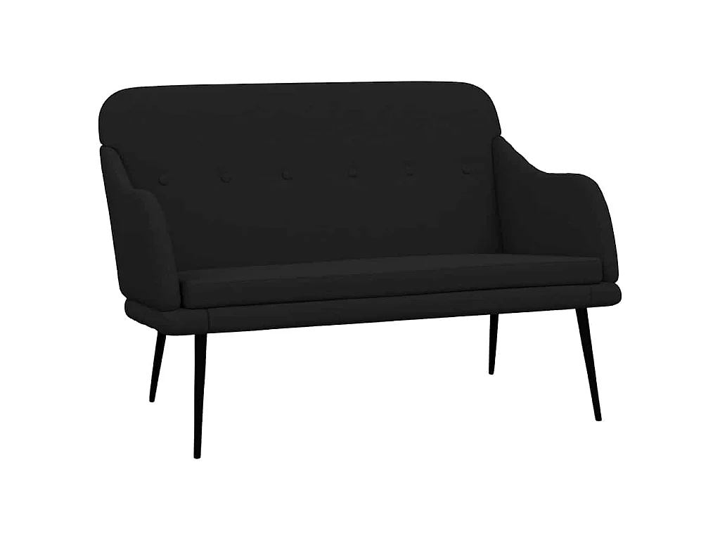 Banc Noir 110x76x80 cm Tissu