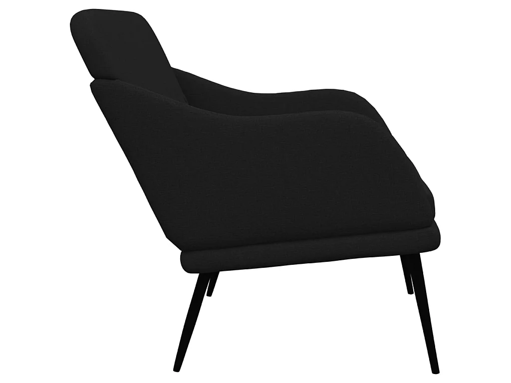 Banc Noir 110x76x80 cm Tissu