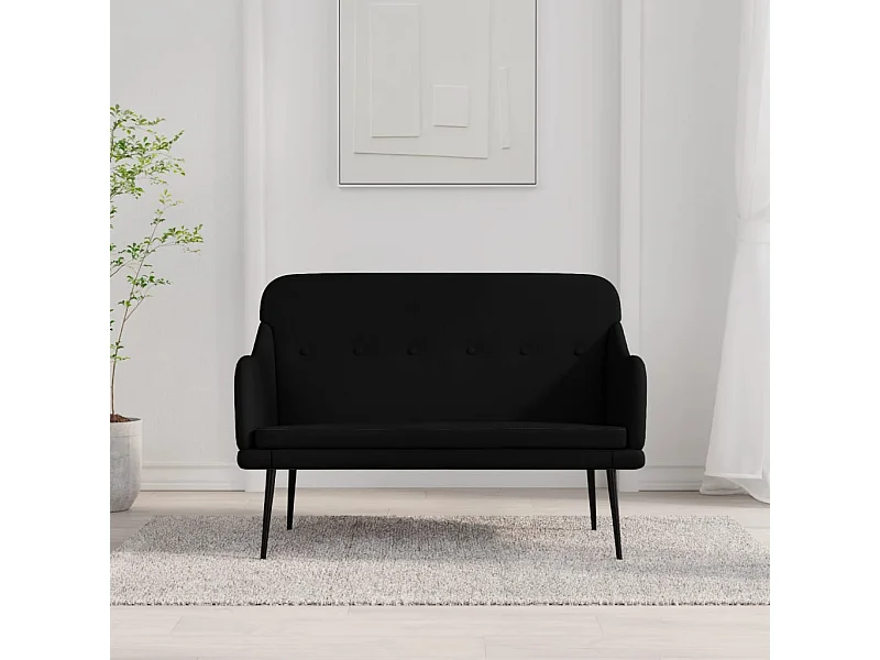 Banc Noir 110x76x80 cm Tissu