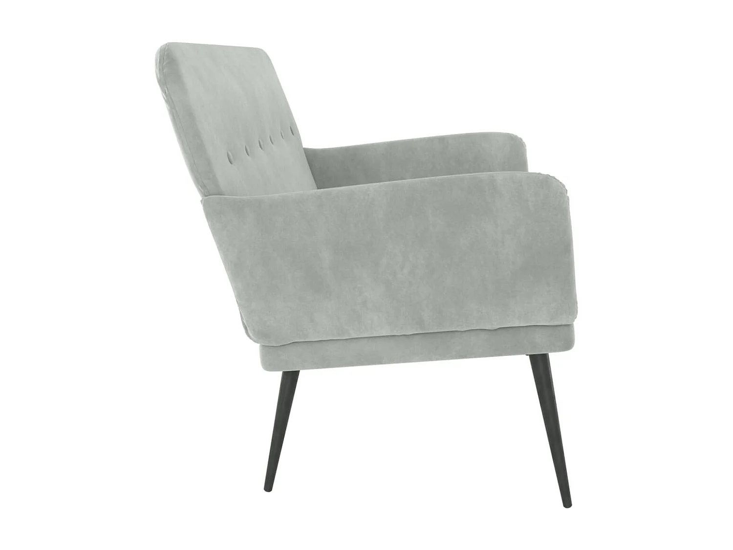 Sitzbank Hellgrau 108x79x79 cm Samt