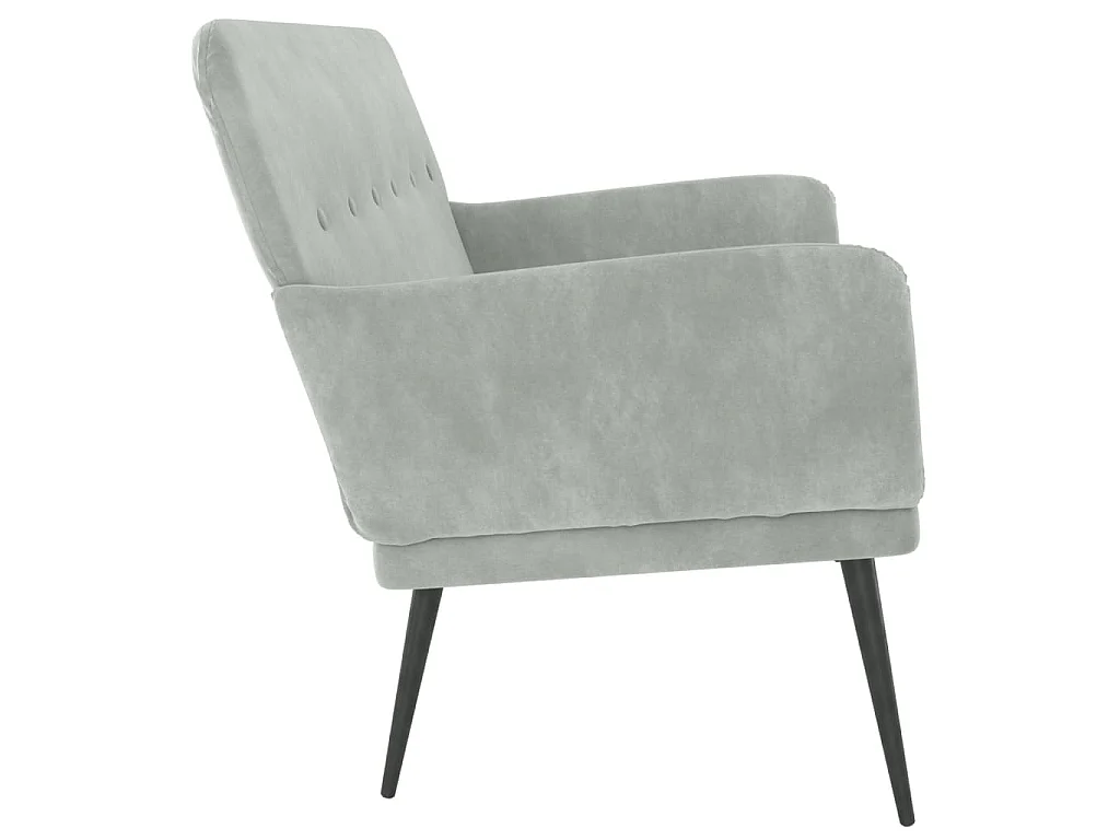 Panca Grigio Chiaro 108x79x79 cm in Velluto