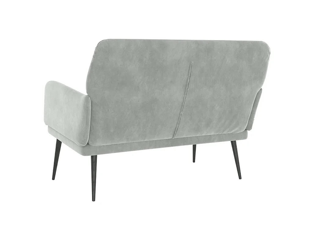 Panca Grigio Chiaro 108x79x79 cm in Velluto