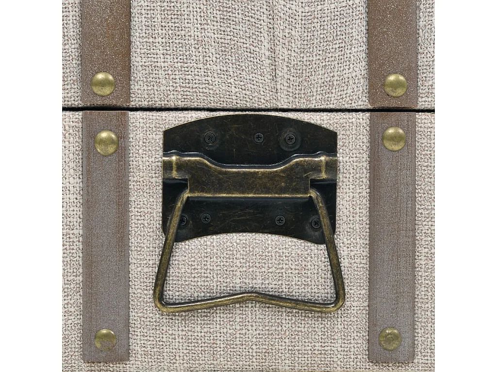 Banc de rangement Bois massif et acier 111x34x37 cm