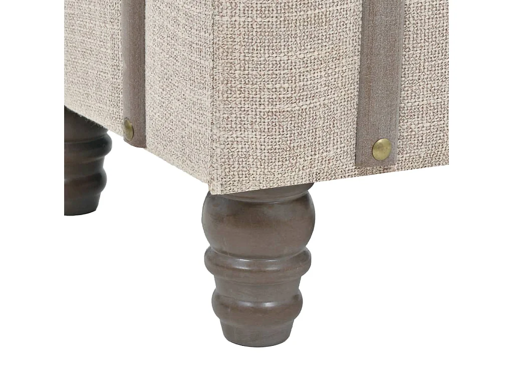 Banc de rangement Bois massif et acier 111x34x37 cm