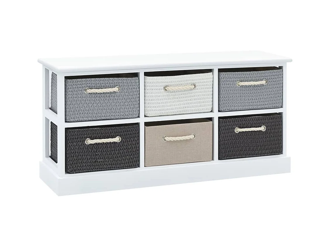 Opbergbankje 6 lades hout