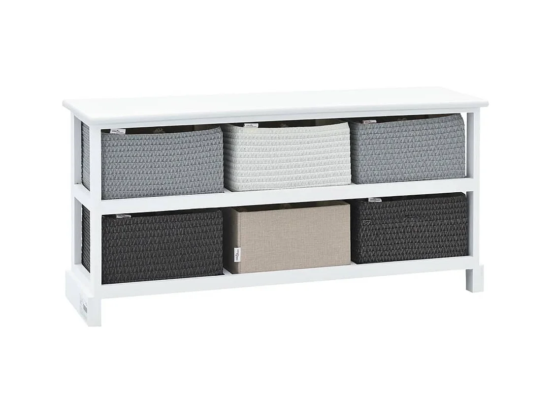 Opbergbankje 6 lades hout