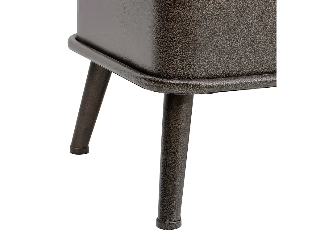 Banco de almacenaje con respaldo cuero sintético negro 110 cm
