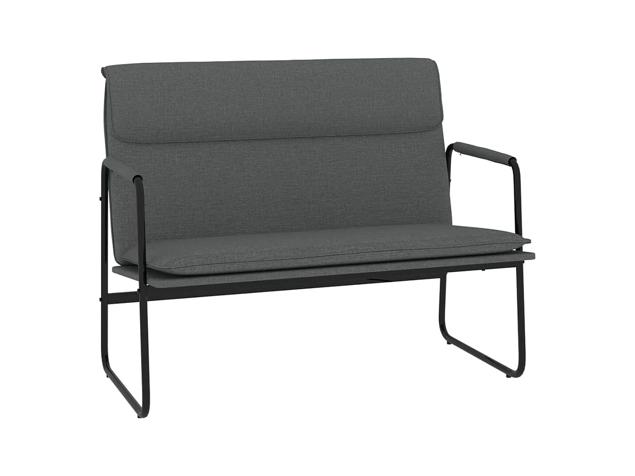 Sitzbank Dunkelgrau 100x64x80 cm Stoff