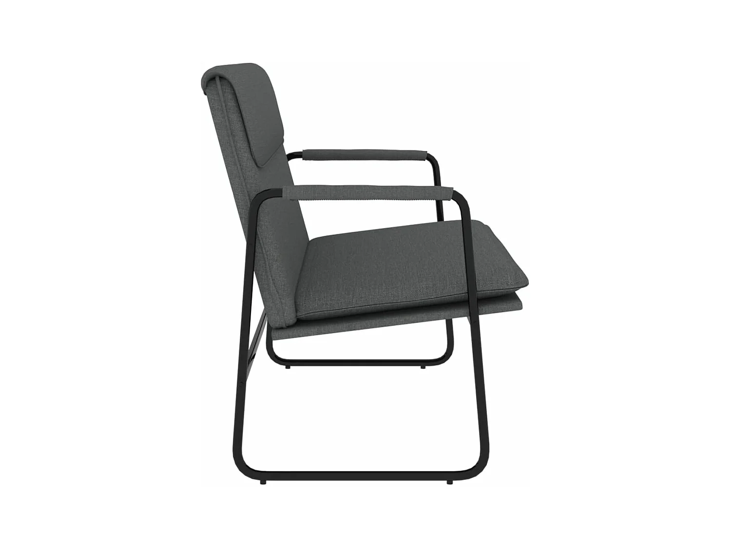 Sitzbank Dunkelgrau 100x64x80 cm Stoff