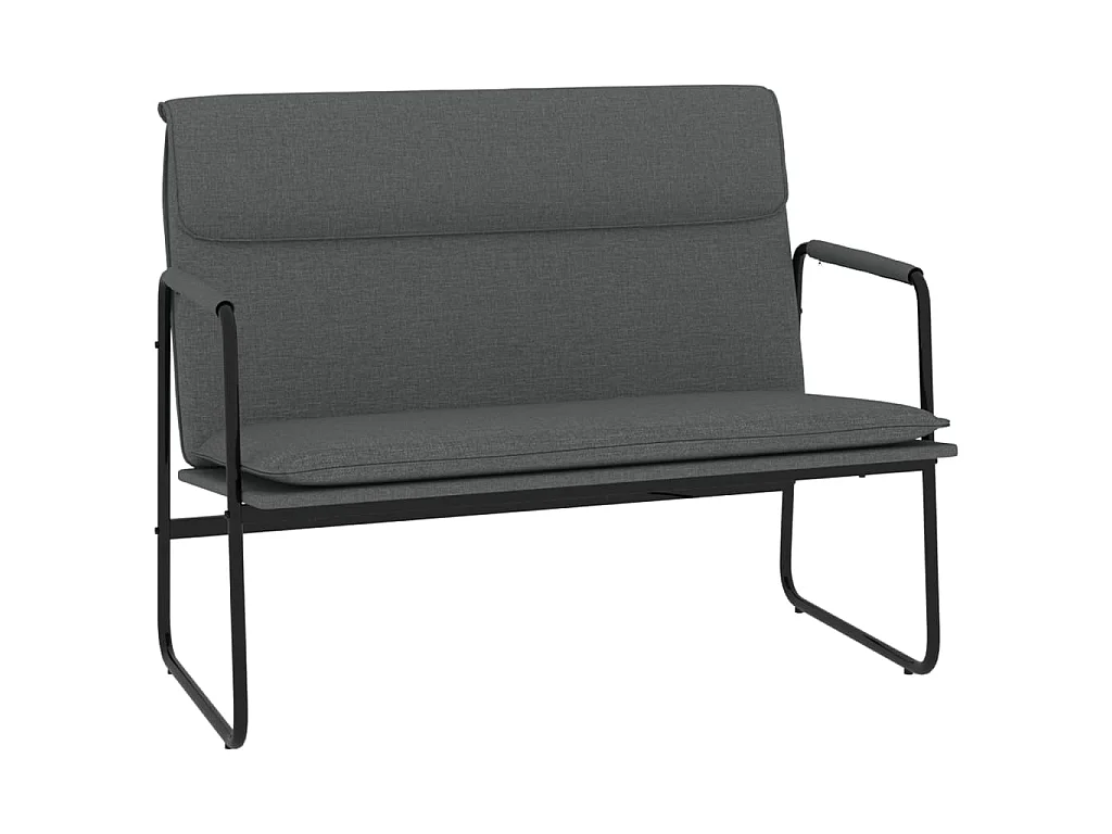 Bankje 100x64x80 cm stof donkergrijs