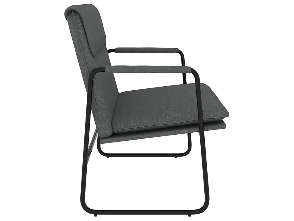 Bankje 100x64x80 cm stof donkergrijs