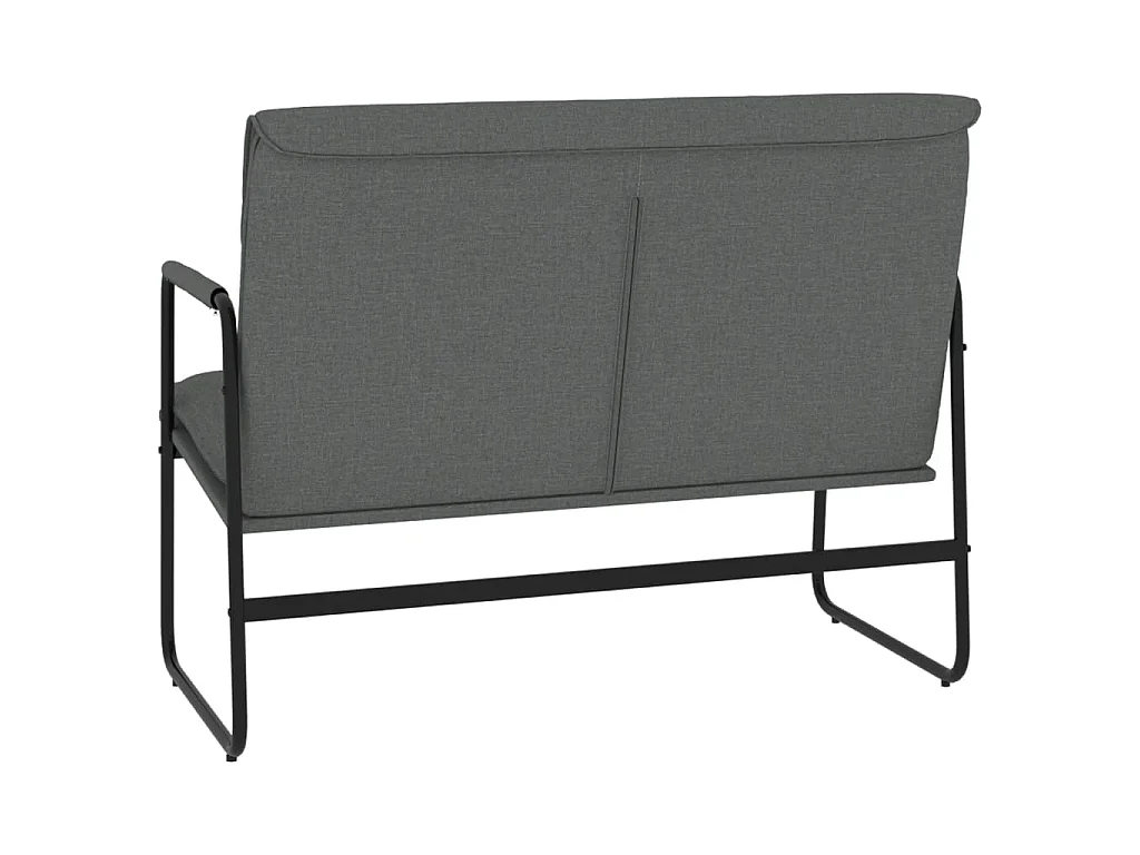 Bankje 100x64x80 cm stof donkergrijs