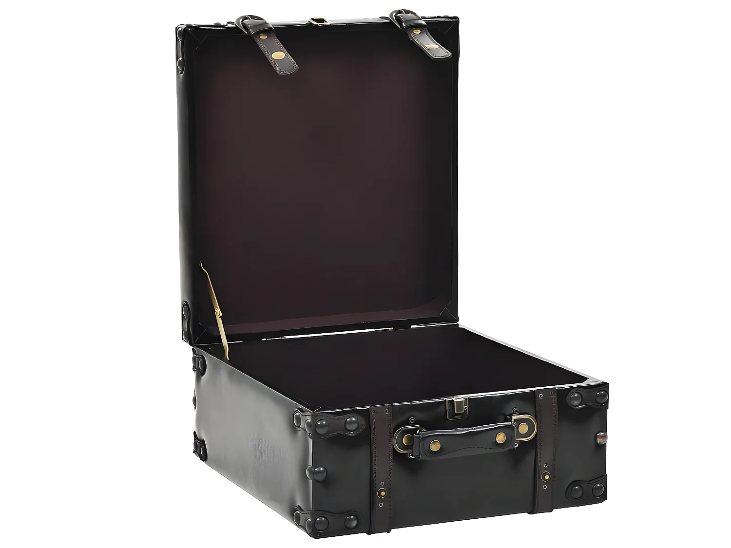 Sitzbank mit Stauraum 110 cm Schwarz Kunstleder