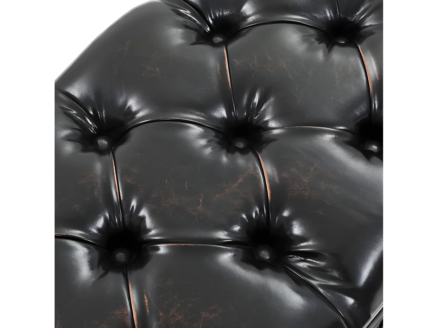 Sitzbank mit Stauraum 110 cm Schwarz Kunstleder