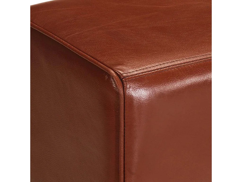 Panca Turnbock Vintage con Maniglie in Vera Pelle di Capra