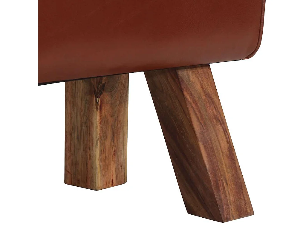 Banc cheval d'arçon vintage Cuir véritable de chèvre