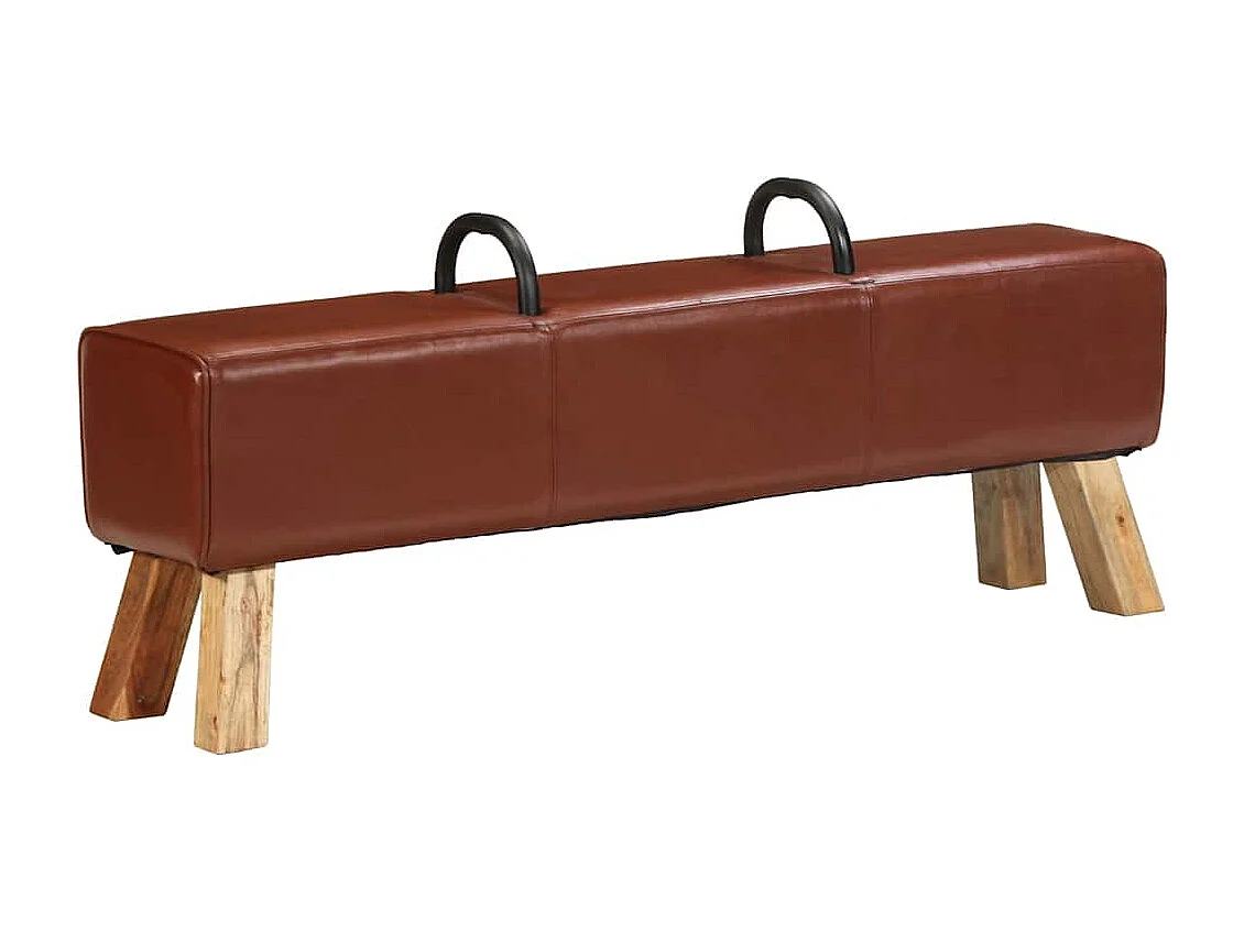 Banc cheval d'arçon vintage Cuir véritable de chèvre