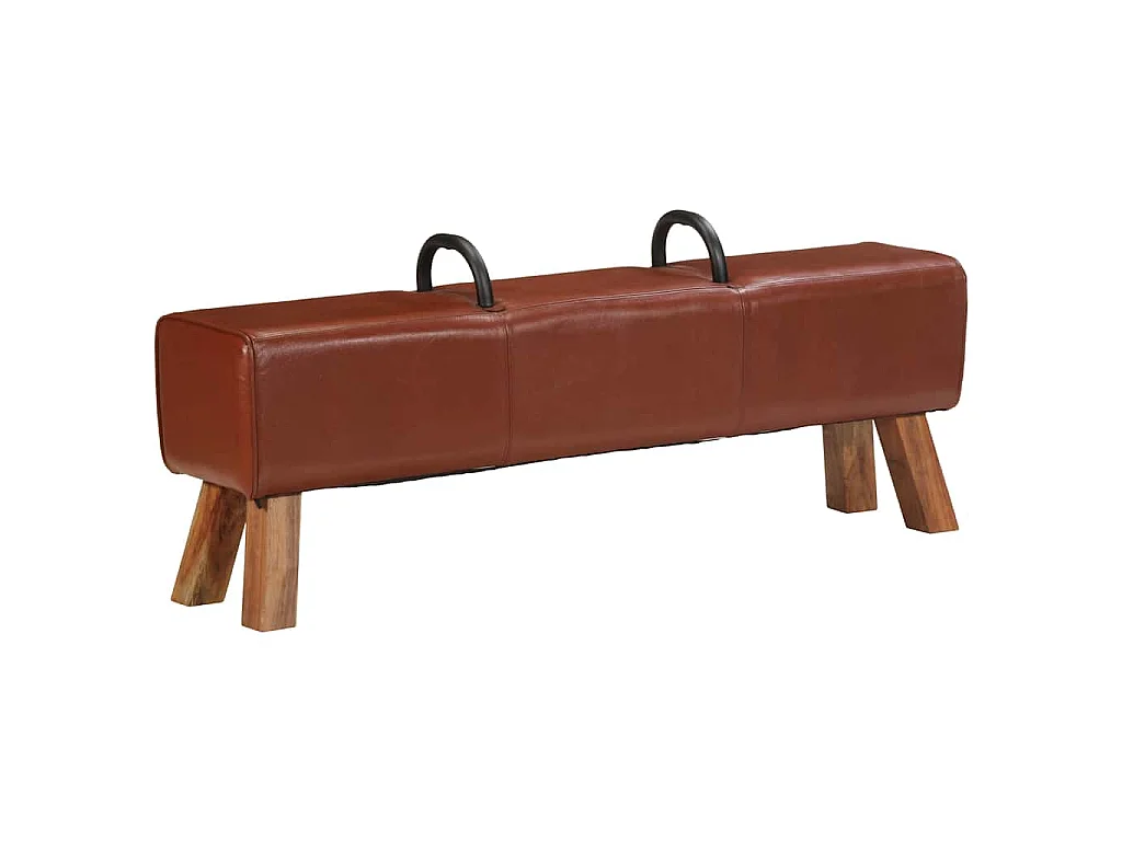 Banc cheval d'arçon vintage Cuir véritable de chèvre