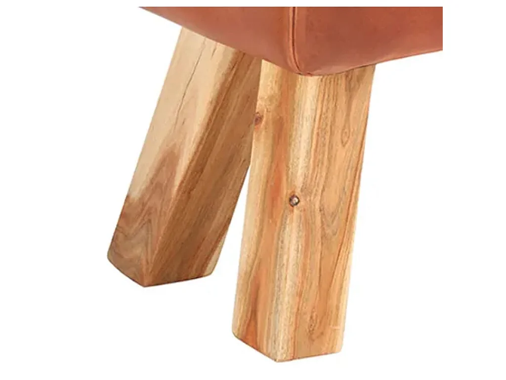 Banc cheval d'arçon vintage Cuir véritable de chèvre