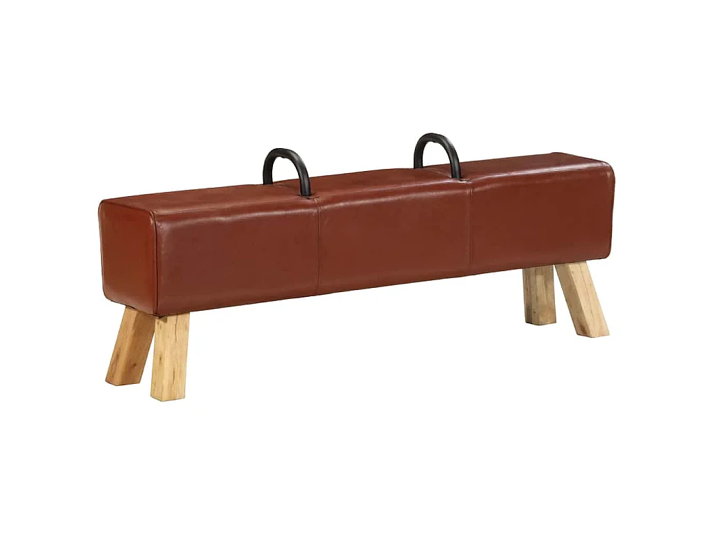 Banc cheval d'arçon vintage Cuir véritable de chèvre