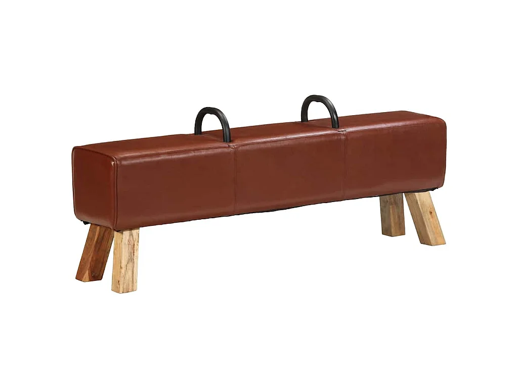 Banc cheval d'arçon vintage Cuir véritable de chèvre