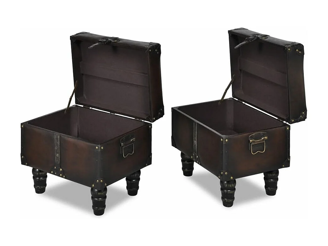 Cassapanca Set 3 pz Marrone