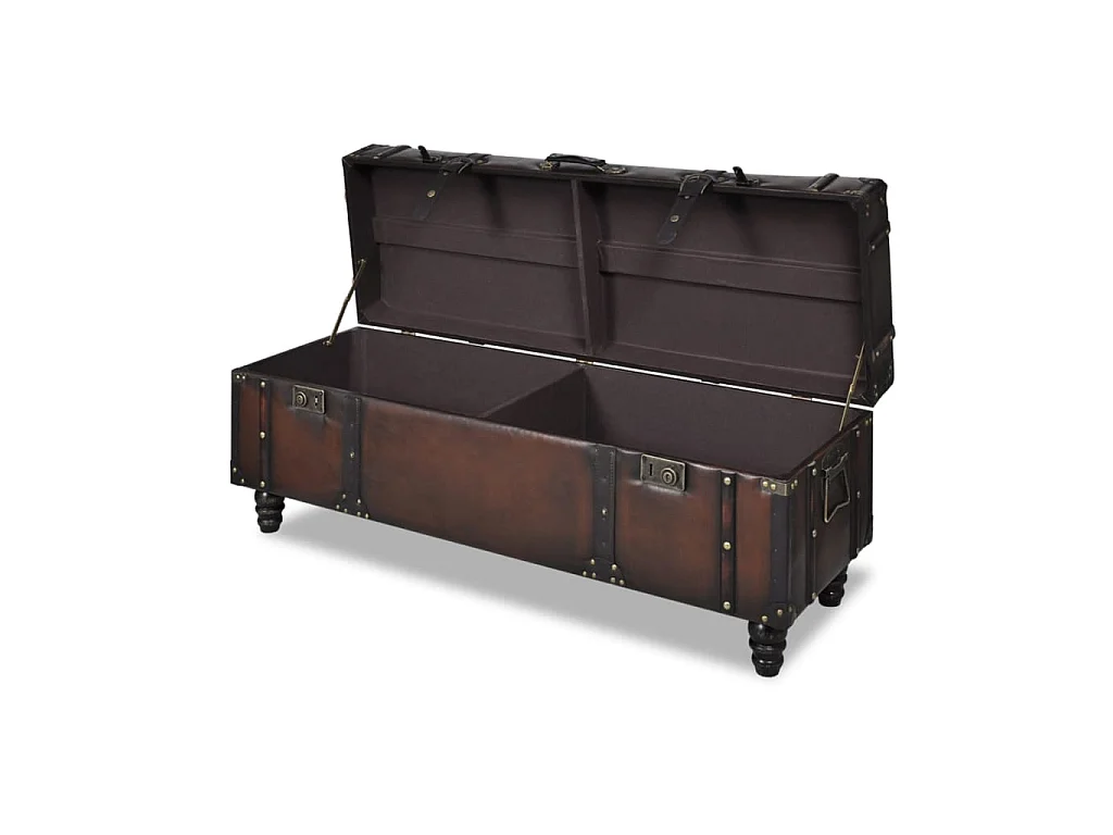 Conjunto bancos de arrumação 3 pcs castanho