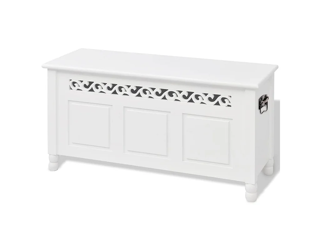 Banco de almacenamiento estilo barroco MDF blanco